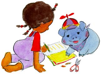 Girl and Siggy Make a Book