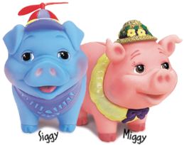 Siggy and Miggy the Piggy Banks